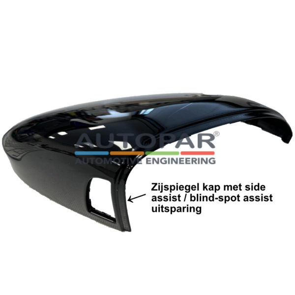 Volkswagen Golf 7 : Golf 7.5 : E-Golf Spiegelkap set zwart hoogglans side assist