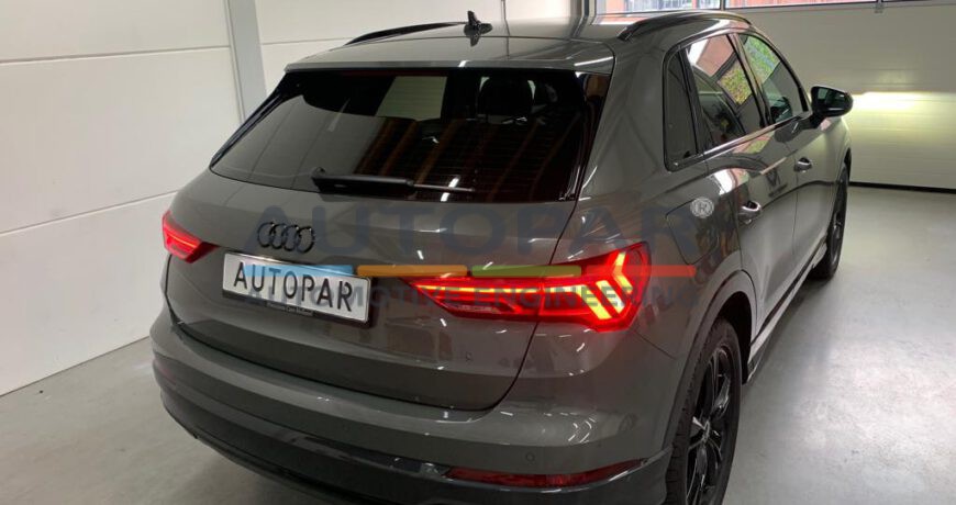 Audi Q3 zwarte logo's achterzijde ringen zwart Audi Q3 Autopar