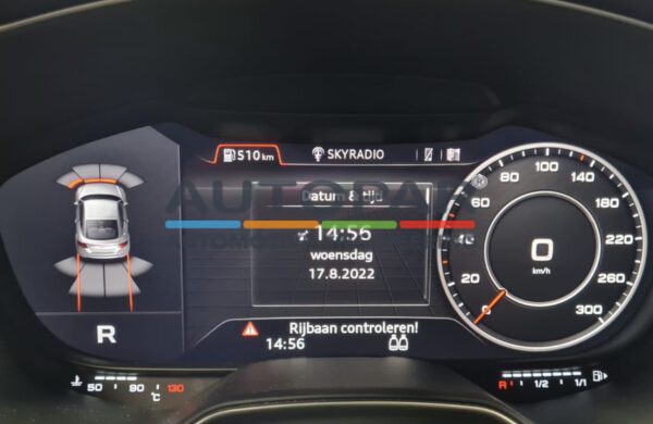 Parkeersensoren Audi TT voor en achter Virtual cockpit weergave